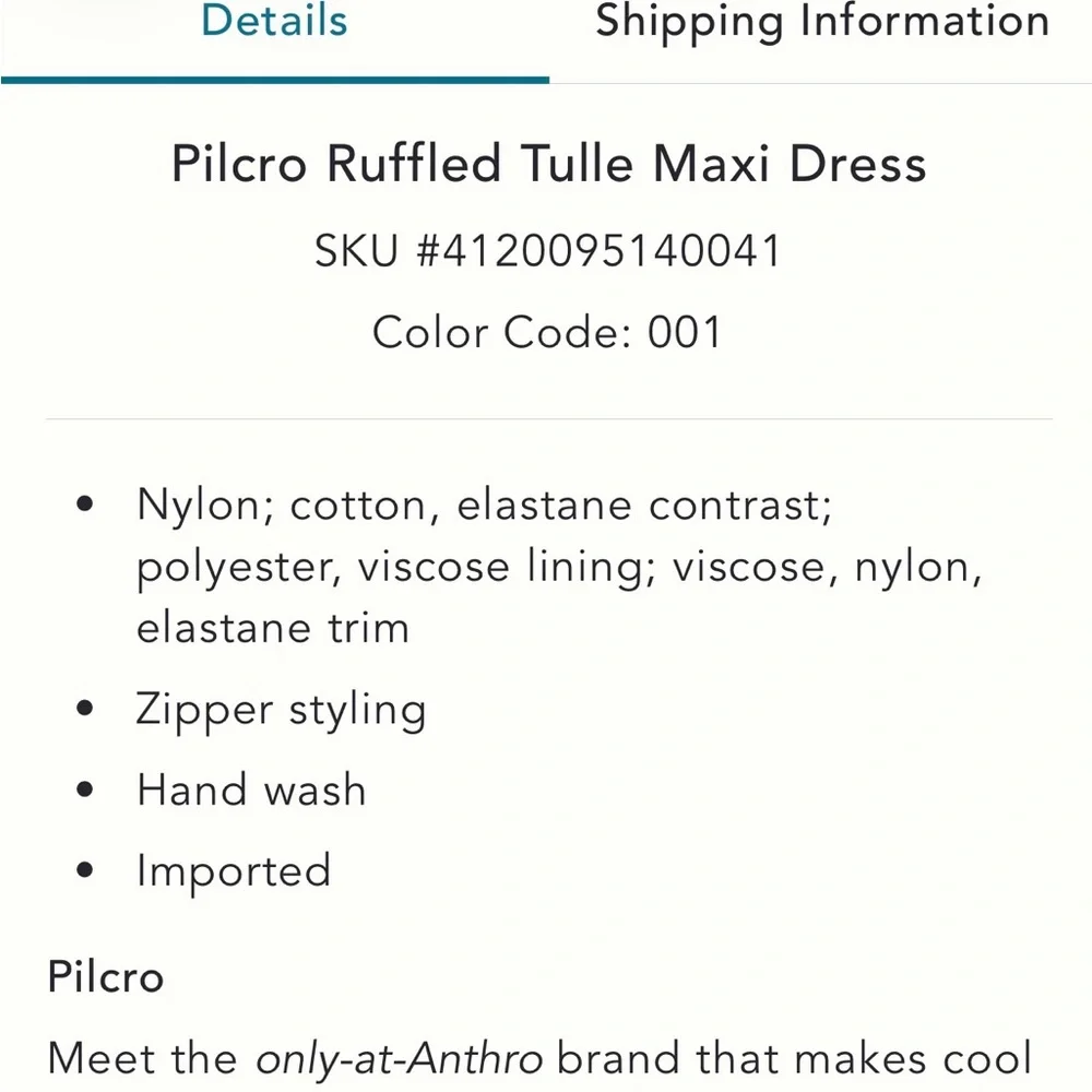 Pilcro Black Tulle Layered Dress - Picture 10 of 10